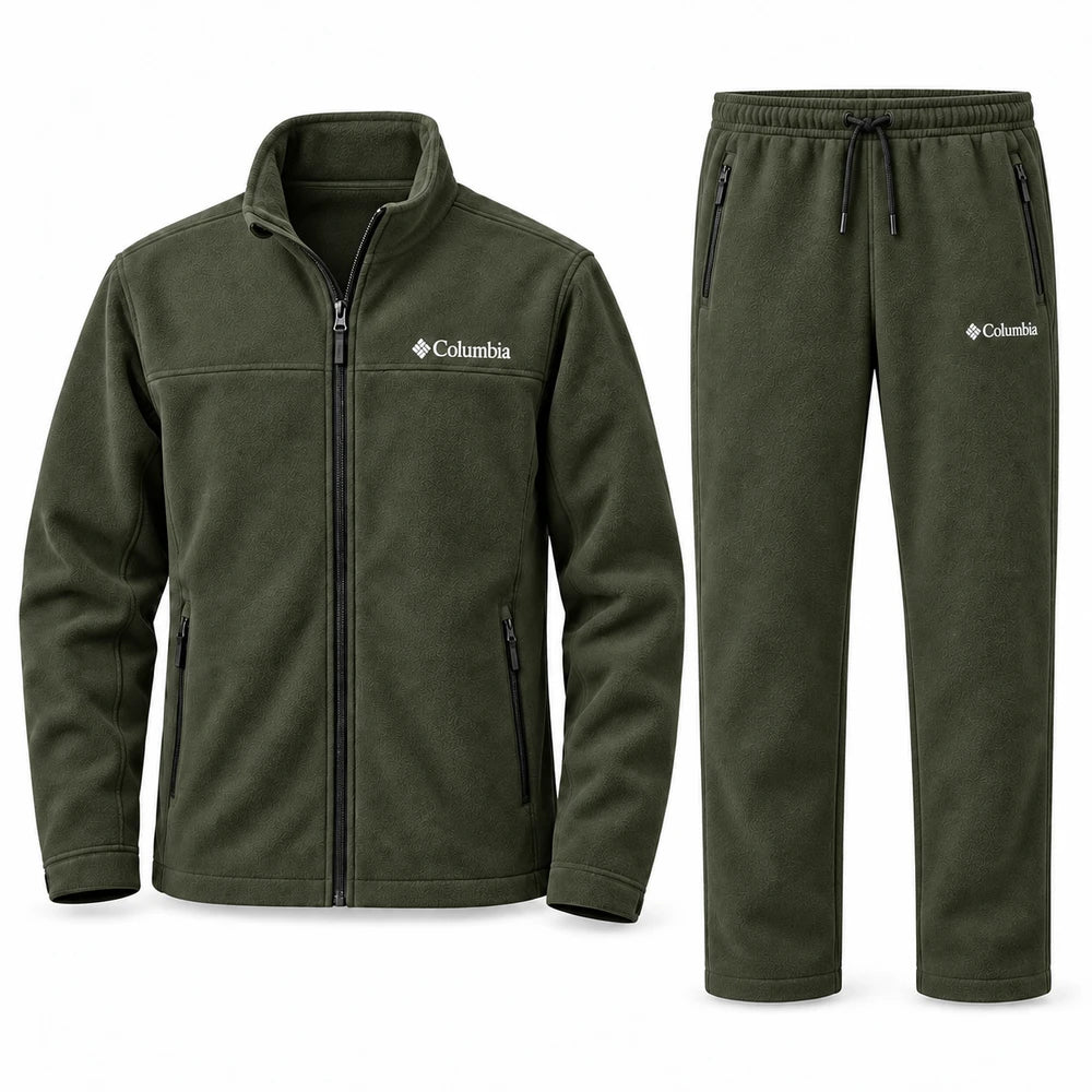 Textured Fleece Tracksuit Set
