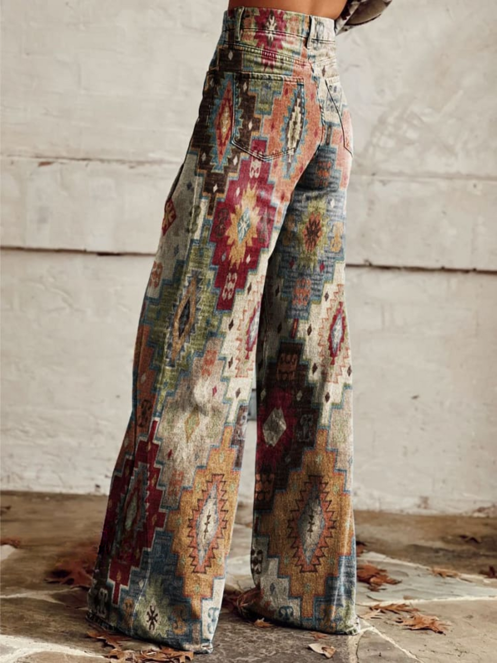 Léa - Pantaloni Retro Chevron