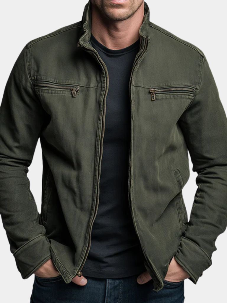 Valmont Vintage Olive Field Jacket - Cross & Crown