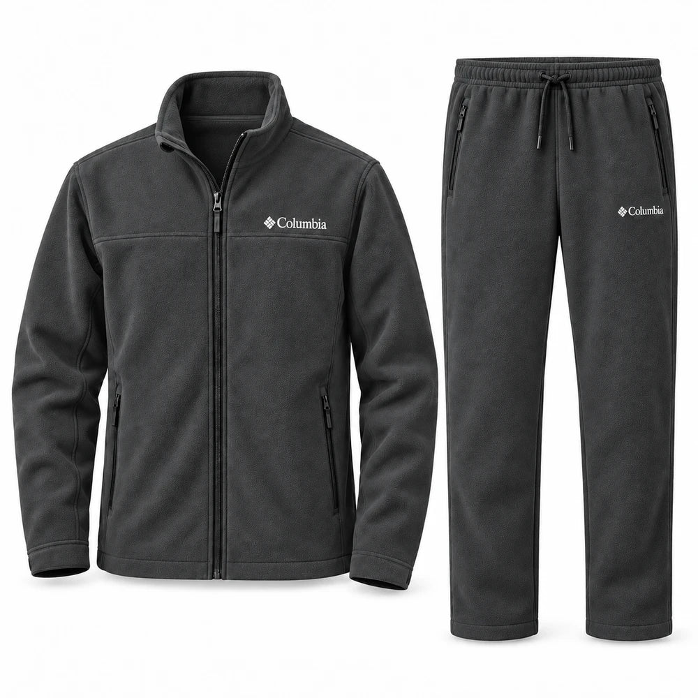 Textured Fleece Tracksuit Set