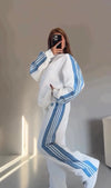 Striped Two-Piece Activewear Set
