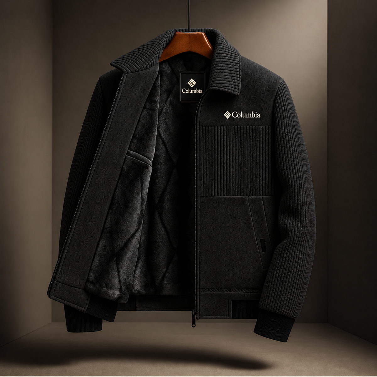 Men’s Warm-Lined Hybrid Knit Jacket