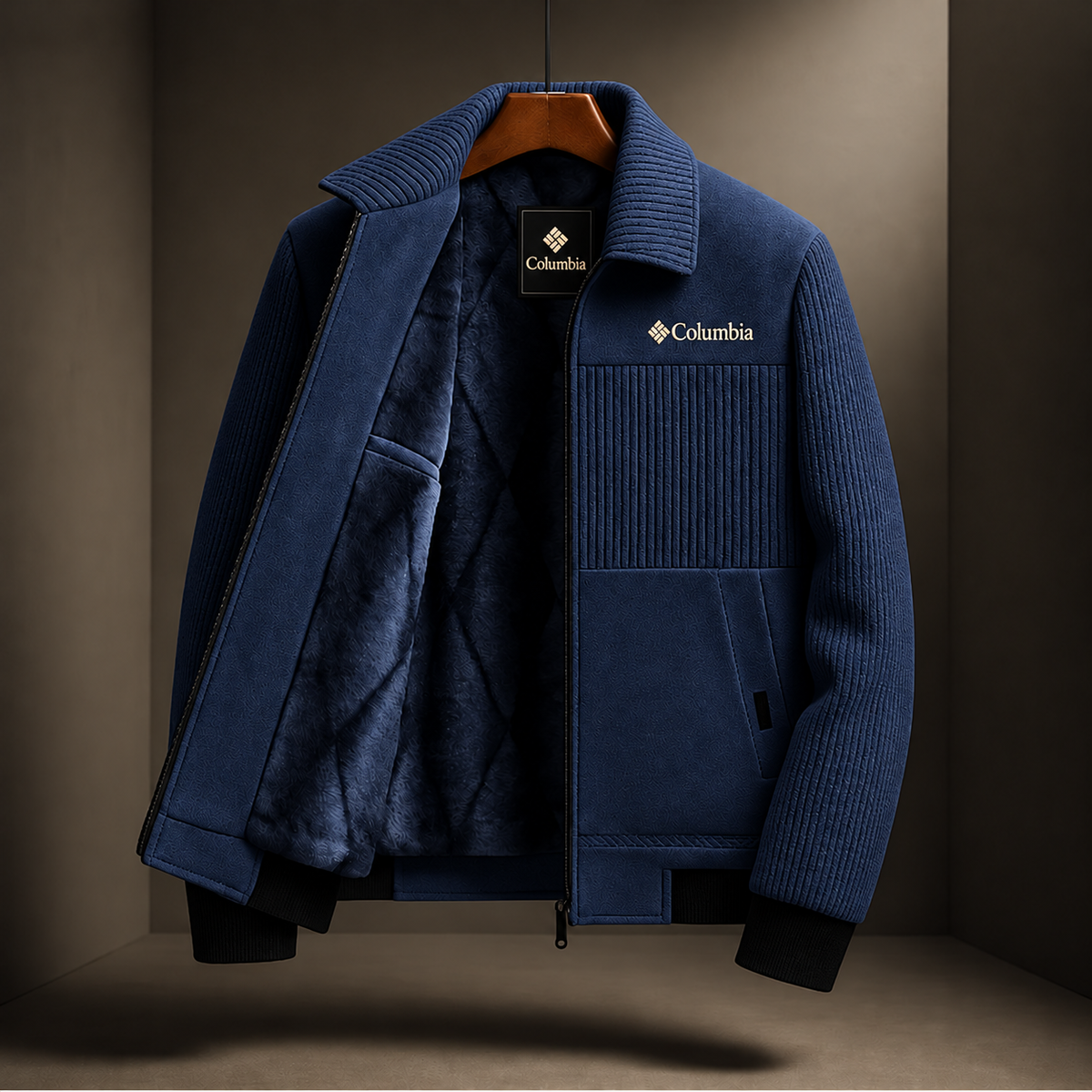 Men’s Warm-Lined Hybrid Knit Jacket