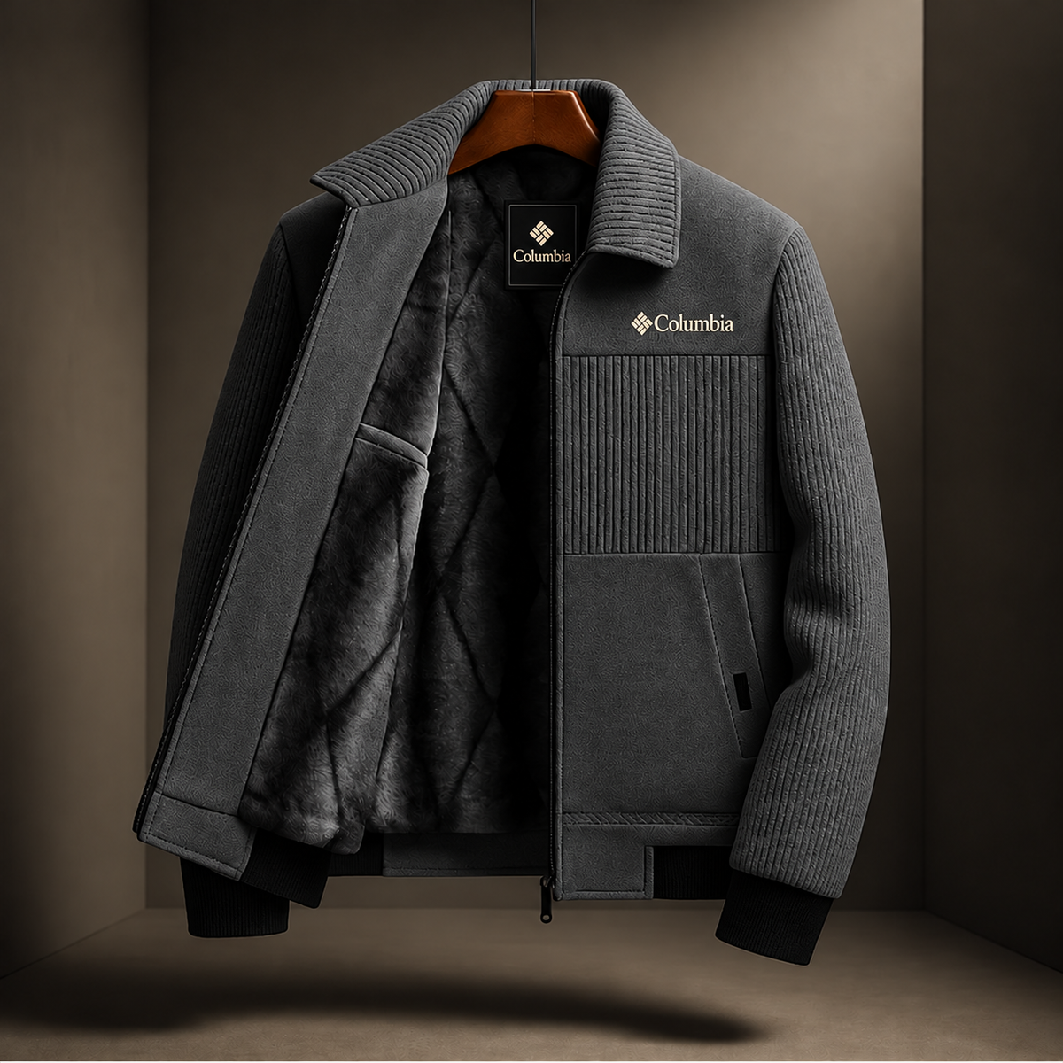 Men’s Warm-Lined Hybrid Knit Jacket