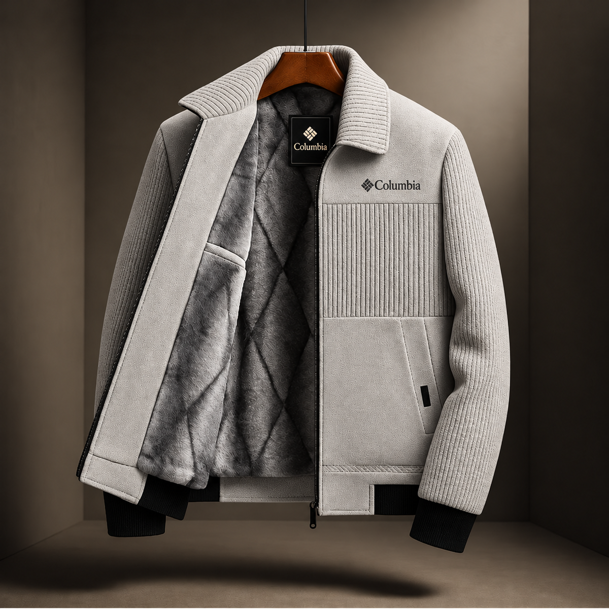 Men’s Warm-Lined Hybrid Knit Jacket