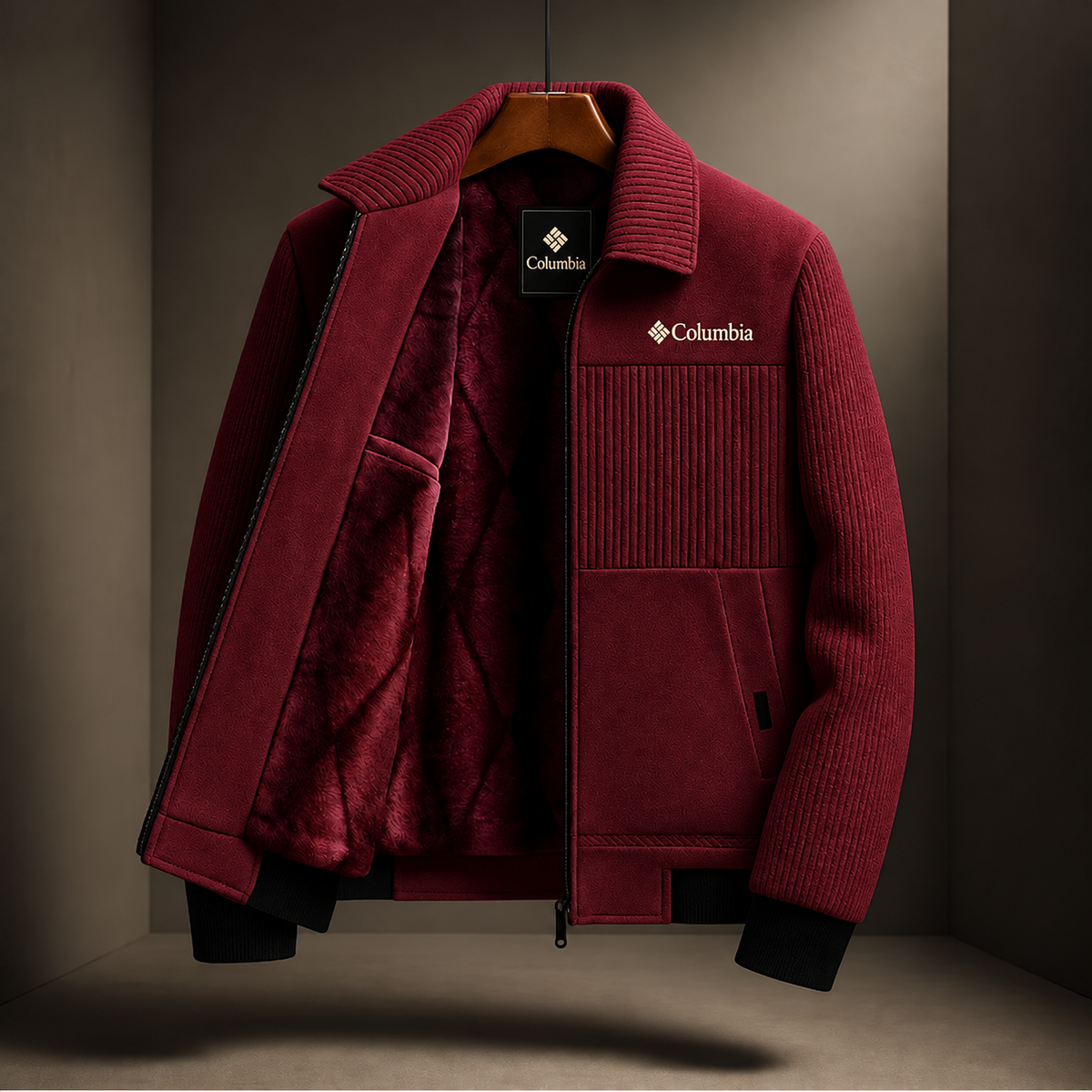 Men’s Warm-Lined Hybrid Knit Jacket