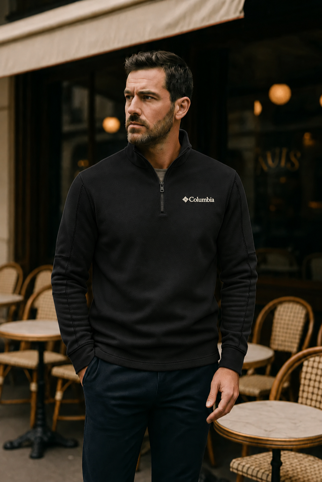 Columbia Half-Zip Stand-Collar Fleece Pullover | Men’s Autumn/Winter Casual Top