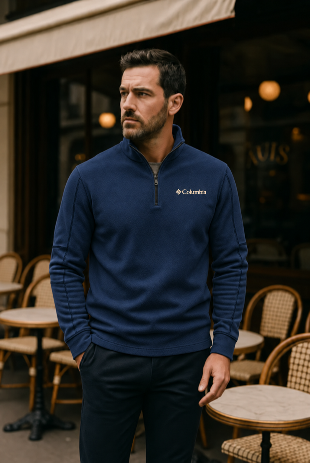 Columbia Half-Zip Stand-Collar Fleece Pullover | Men’s Autumn/Winter Casual Top