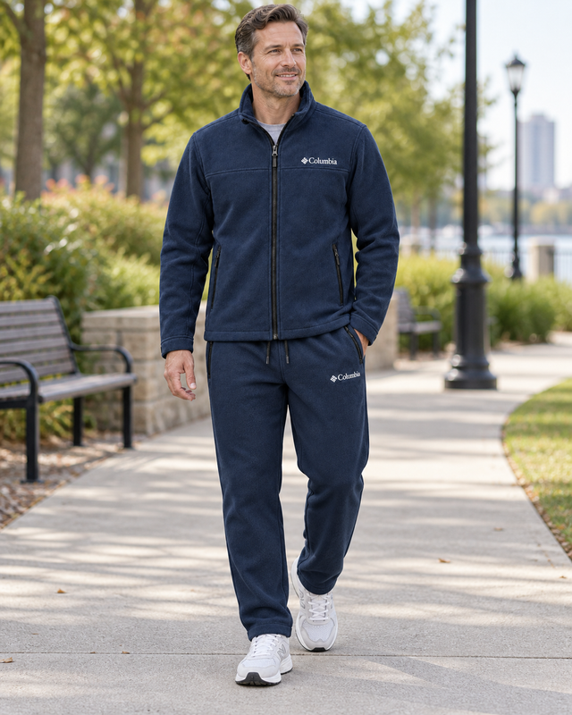 Textured Fleece Tracksuit Set