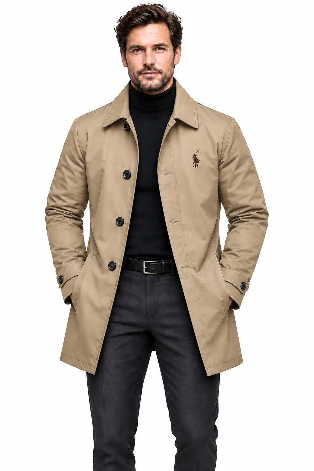 Embroidered Logo Car Coat