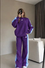 Striped Two-Piece Activewear Set