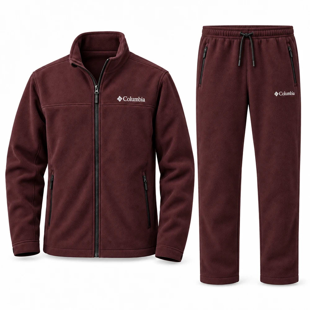 Textured Fleece Tracksuit Set