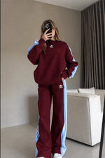 Striped Two-Piece Activewear Set