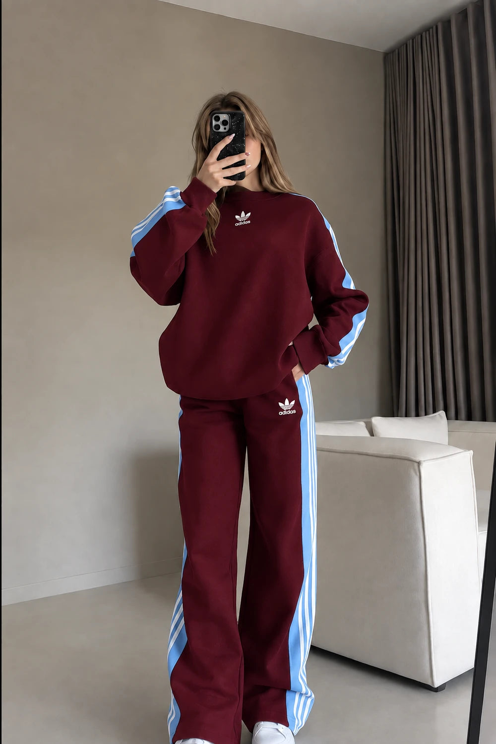 Striped Two-Piece Activewear Set