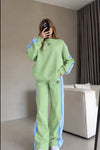 Striped Two-Piece Activewear Set