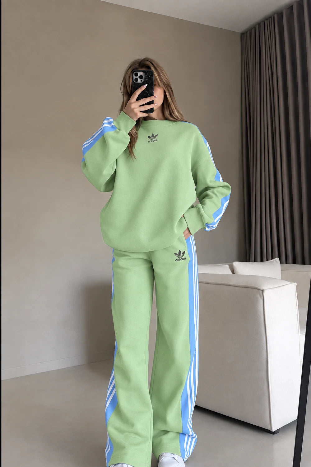 Striped Two-Piece Activewear Set